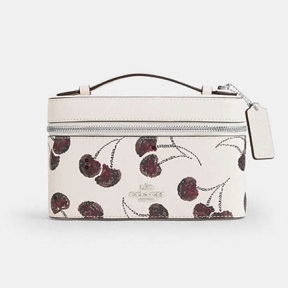 Coach Handbags - NWT Coach Cosmetic Case With Cherry Print in Chalk Multi CDC13